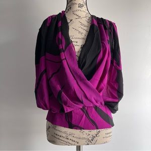 Gianfranco Ferre Silk Sheer 80โs 90โs Purple Vintage Top